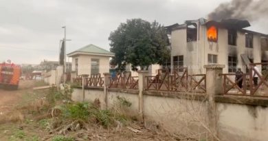 Fire Service Rush Back To EC’s Accra Office After Fire Sparked Again