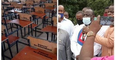 Hon Mathew Nyindam former MP for Kpandai donates furniture to Nkanchina Community Nursing Training