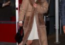 Selena Gomez Had Dinner With Cara Delevingne in a Great White Sweater Dress, Teddy Coat, and Boots