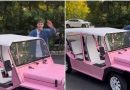 Pete Davidson Drives Kim Kardashian’s Hot Pink Golf Cart to Deliver Pizza to Scott in L.A.