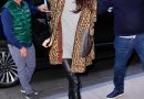 Amal Clooney Steps Out In Leopard Jacket And Beyond Thigh-High Tall Boots