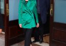 Dakota Johnson Paired a Striking Green Blazer With Black Slacks for Dinner in NYC