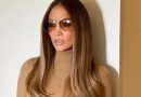 Jennifer Lopez Is a ’70s Bombshell in a Skintight Caramel Catsuit
