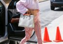 Jennifer Lopez Shows Off Abs In Matching Pink Crop Top and Leggings
