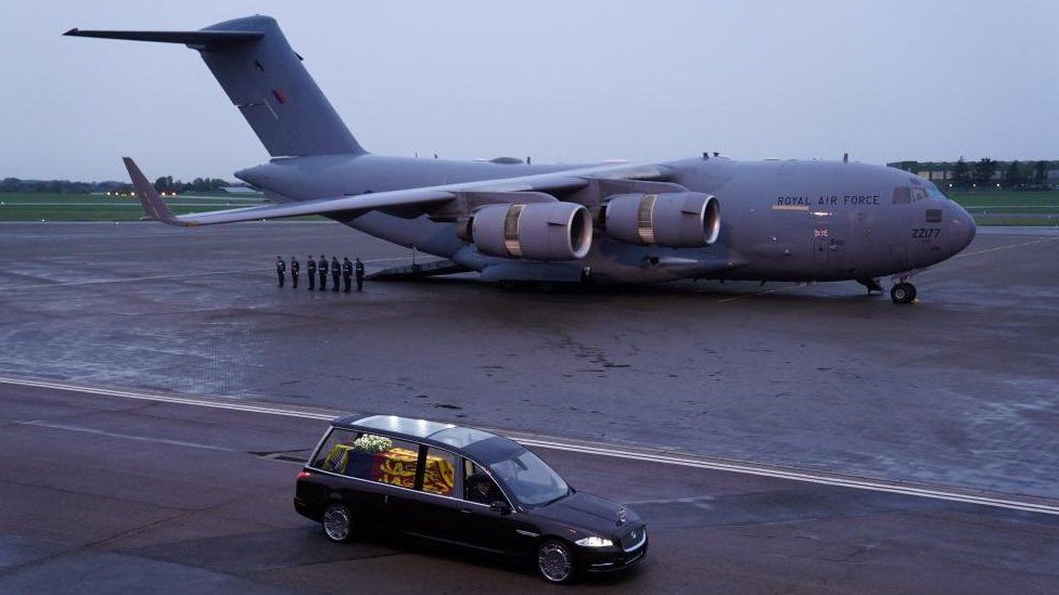Queen Elizabeth II: Flight carrying coffin most tracked plane in history